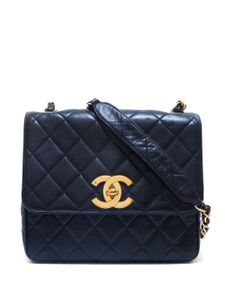 CHANEL Pre-Owned sac porté épaule matelassé (1995) - Noir