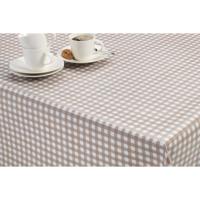 Bellatio Design tafelzeil boerenruit - beige/wit - PVC - 140 x 180 cm