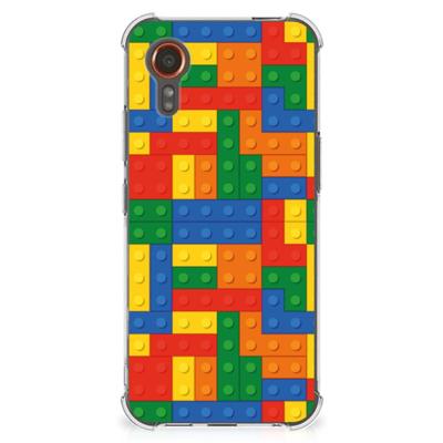 Samsung Galaxy Xcover 7 Doorzichtige Silicone Hoesje Blokken Samsung Galaxy Xcover 7 Doorzichtige Silicone Hoesje Blokken