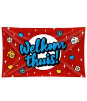 Paperdreams Xxl gevel vlag - welkom thuis cartoon
