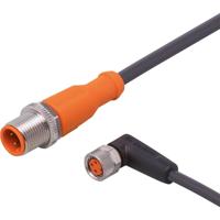 ifm Electronic EVC225 Verbindingskabel Aantal polen (sensoren): 3, 3 Stekker, recht, Bus, haaks 0.3 m 1 stuk(s)