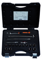 Bahco Doppenset 1/2" | omkeerbare ratel | twaalfkant | metrisch - 18-delig - koffer - 7818DS
