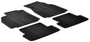 Rubbermatten passend voor Renault Megane II vanaf 2002 (T-Design 4-delig + montageclips) GL0042