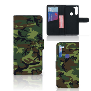 Motorola G8 Power Telefoon Hoesje Army Dark