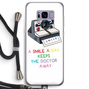 Smile: Samsung Galaxy S8 Transparant Hoesje met koord