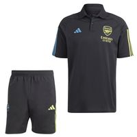 adidas Arsenal Polo Trainingsset Woven 2023-2024 Zwart Blauw Geel - thumbnail