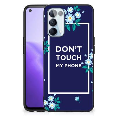 OPPO Reno5 5G | Find X3 Lite | Telefoon Hoesje | Flowers Blue DTMP