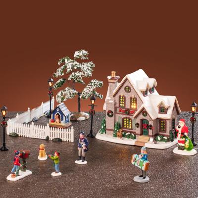 Kerstdorpminiatuur White Christmas Set 15x45x25 cm - Lemax