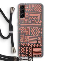 Marrakech Pink: Samsung Galaxy S21 Plus Transparant Hoesje met koord