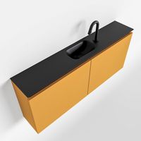 Toiletmeubel Mondiaz Ture | 120 cm | Meubelkleur Ocher | Eden wastafel Urban Midden | 1 kraangat