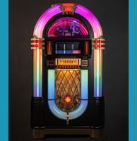 Sound Leisure 80-CD Jukebox 1015 - Matt Black met Brushed Gold Ornamenten