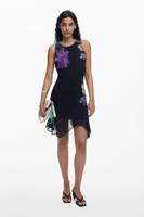 Bloemen tuniekjurk - BLACK - XS