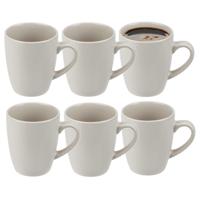 Cosy & Trendy koffiemok / drinkbeker Amalia - 12x - creme wit - 360 ml