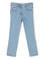 Stella McCartney Kids jean à bande logo - Bleu