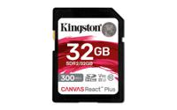 Kingston Canvas React Plus 32 GB SDHC geheugenkaart Incl. adapter, UHS-II U3, Class 10, V90 - thumbnail