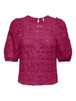 Only Onlbenia S/s O-neck Lace Top Jrs 15372720 T-shirt Korte Mouw 5033271 Sangria