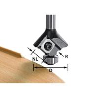 Festool S8 HW R1 D28 KL12,7 MFK Freesbit Keermes-afrondfrees + lager S 8mm 28,0x3,0mm R1 - 499811