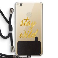 Stay wild: Huawei Ascend P8 Lite (2017) Transparant Hoesje met koord