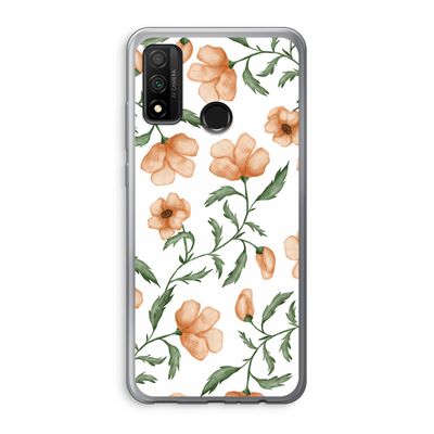Peachy flowers: Huawei P Smart (2020) Transparant Hoesje