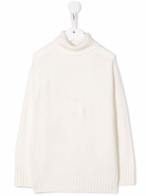 Fendi Kids pull à col montant - Tons neutres