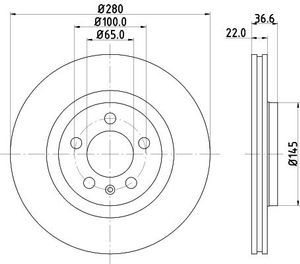 Remschijf Gecoat 53954PRO 8DD355105381