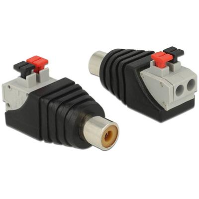 Delock 65565 Cinch Adapter [1x Cinch-koppeling - 1x Bus] Zwart, Grijs, Rood