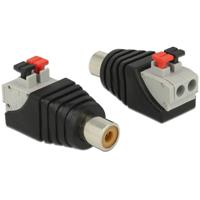 Delock 65565 Cinch Adapter [1x Cinch-koppeling - 1x Bus] Zwart, Grijs, Rood