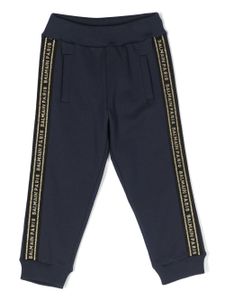 Balmain Kids pantalon de jogging à logo brodé - Bleu