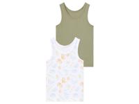 lupilu 2 kinder hemden (110/116, Groen/wit)