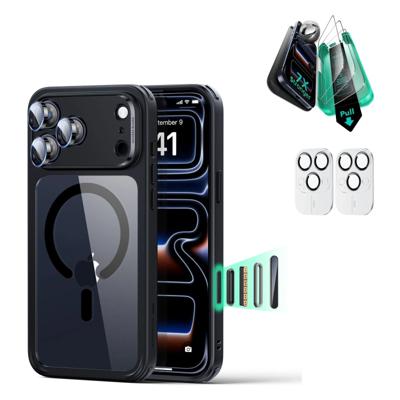 iPhone 17 Pro Bundle Classic Hybrid Magnetic Case (Camera Control) and Armorite Screen Protector - Clear Black