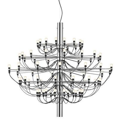 Flos 2097/75 Kroonluchter - Mat glas - Chroom