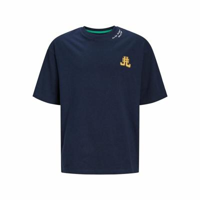 T-Shirt met Korte Mouwen voor kinderen Jack & Jones Jorcole Back Print Marineblauw - Maat: 116-122 cm