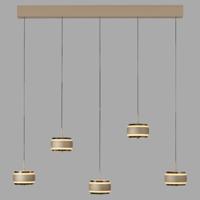 Paul Neuhaus 5L eettafel hanglampPure Falling Rings bronce - 2504-97