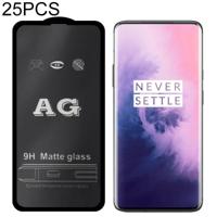 25 stuks AG matte Frosted volledige cover gehard glas voor OnePlus 6