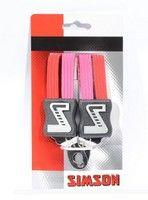 Simson Snelbinder trio kort met 3 binders - roze/rood Simson Snelbinder trio kort met 3 binders - roze/rood