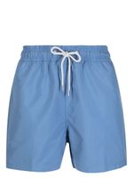 LOVE BRAND & Co. short de bain à patch logo - Bleu