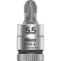 Wera 8700 A FL Zyklop Sleufschroeven Bitdop met 1/4"-aandrijving dopsleutel