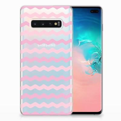 Samsung Galaxy S10 Plus | TPU bumper | Waves Roze