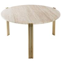 AYTM Tribus salontafel Ø60 goud|travertine