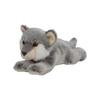Nature Planet Knuffel wolf - liggend - baby - 33 cm - pluche knuffeldieren
