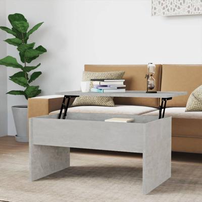 Salontafel 80x50,5x41,5 cm bewerkt hout betongrijs