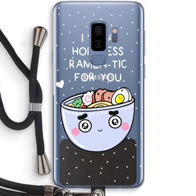 I'm A Hopeless Ramen-Tic For You: Samsung Galaxy S9 Plus Transparant Hoesje met koord