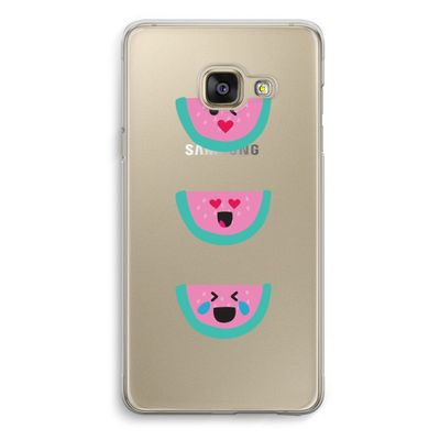 Smiley watermeloen: Samsung A3 (2017) Transparant Hoesje