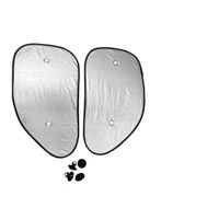 Gerimport zonneschermen zijraam 65 x 38 cm polyester zilver 2 delig - thumbnail