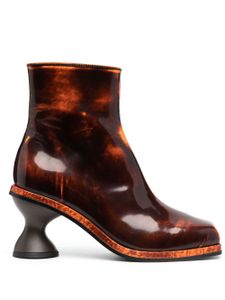 Eckhaus Latta bottes à talon sculpté - Marron