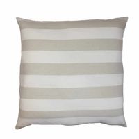 Groot Katoenen Sierkussen Chambray Beige Gestreept (60 x 60 cm) - thumbnail