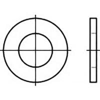 Onderlegringen 9 mm 16 mm Staal 1000 stuk(s) TOOLCRAFT TO-6853953