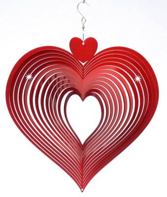 Windspinner hart Spin Art rood