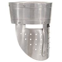 VidaXL Ridderhelm middeleeuws replica larp staal zilverkleurig