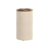 Vaas Home ESPRIT Bruin Beige Terra cotta Mangohout 16 x 16 x 30 cm